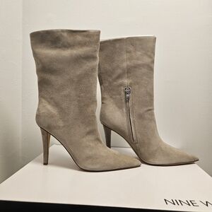 Nine West Women's Taupe Suede Boots